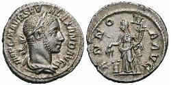 1 Denarius 羅馬帝國 銀 亚历山大·塞维鲁 (208-235)