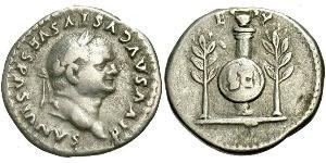 1 Denarius 羅馬帝國 銀 韦斯巴芗