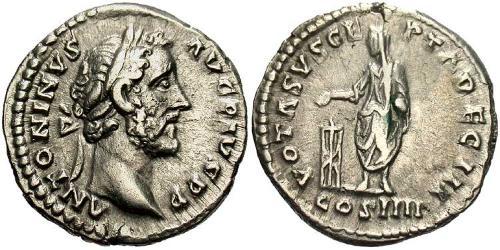 1 Denarius 羅馬帝國 銀 Antoninus Pius  (86-161)