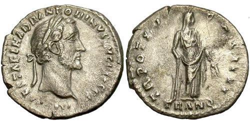 1 Denarius 羅馬帝國 銀 Antoninus Pius  (86-161)