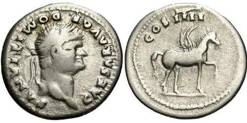1 Denarius 羅馬帝國 銀 Domitian  (51-96)