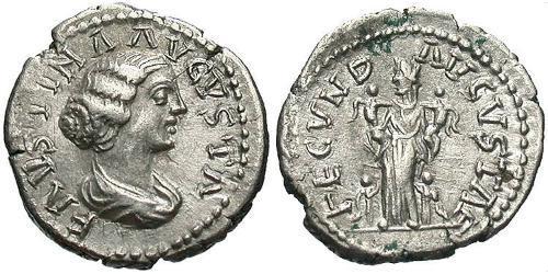 1 Denarius 羅馬帝國 銀 Faustina II (130-175)