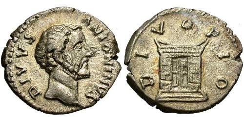 1 Denarius 羅馬帝國 銀 Antoninus Pius  (86-161)