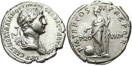 1 Denarius 羅馬帝國 銀 Trajan (53-117)