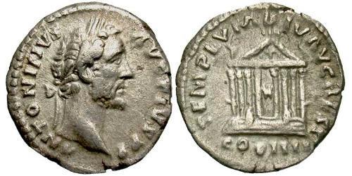 1 Denarius 羅馬帝國 銀 Antoninus Pius  (86-161)