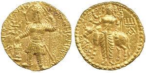 1 Denaro Impero Kusana (60-375) Oro Vasudeva I
