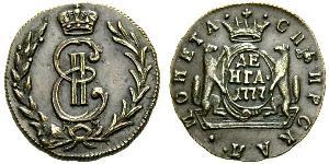 1 Denga Imperio ruso (1720-1917) Cobre Catalina II (1729-1796)