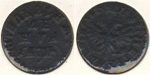 1 Denga Zarato ruso (1547-1721) Cobre Pedro I de Rusia(1672-1725)