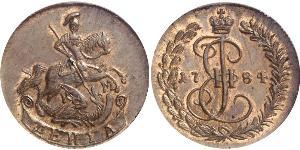1 Denga Russian Empire (1720-1917) Copper Catherine II (1729-1796)