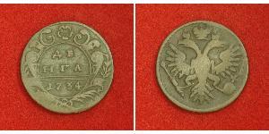 1 Denga Russian Empire (1720-1917) Copper Jelisaweta I Petrowna (1709-1762)