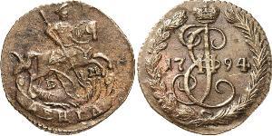 1 Denga Impero russo (1720-1917) Rame Caterina II (1729-1796)
