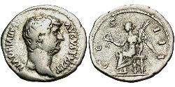1 Denier Empire romain (27BC-395) Argent Hadrien (76 - 138) 