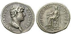 1 Denier Empire romain (27BC-395) Argent Hadrien (76 - 138) 