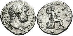 1 Denier Empire romain (27BC-395) Argent Hadrien (76 - 138) 