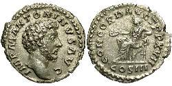 1 Denier Empire romain (27BC-395) Argent Marc Aurèle (121-180)