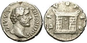 1 Denier Empire romain (27BC-395) Argent Antonin le Pieux  (86-161)