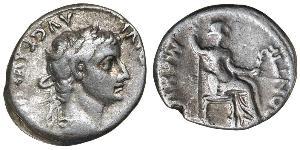 1 Denier Empire romain (27BC-395) Argent Tiberius Claudius Nero (42 BC-37)