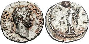 1 Denier Empire romain (27BC-395) Argent Hadrien (76 - 138) 