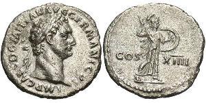 1 Denier Empire romain (27BC-395) Argent Domitien (51-96)