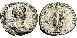 1 Denier Empire romain (27BC-395) Argent Hadrien (76 - 138) 