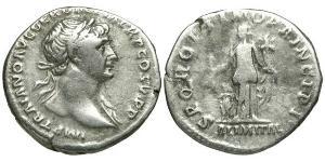 1 Denier Empire romain (27BC-395) Argent Trajan (53-117)