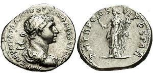 1 Denier Empire romain (27BC-395) Argent Trajan (53-117)