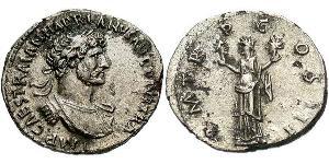 1 Denier Empire romain (27BC-395) Argent Hadrien (76 - 138) 