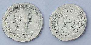 1 Denier Empire romain (27BC-395) Argent Domitien (51-96)