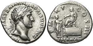 1 Denier Empire romain (27BC-395) Argent Hadrien (76 - 138) 