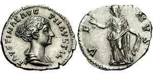 1 Denier Empire romain (27BC-395) Argent Faustina II (130-175)
