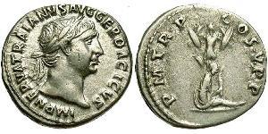 1 Denier Empire romain (27BC-395) Argent Trajan (53-117)