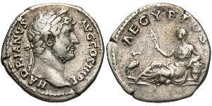 1 Denier Empire romain (27BC-395) Argent Hadrien (76 - 138) 