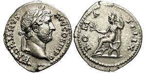 1 Denier Empire romain (27BC-395) Argent Hadrien (76 - 138) 
