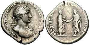 1 Denier Empire romain (27BC-395) Argent Hadrien (76 - 138) 