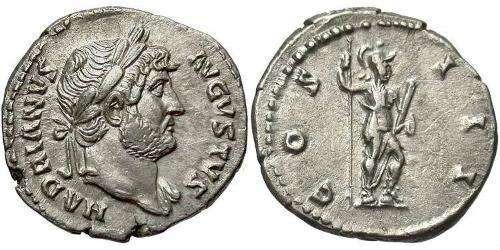 1 Denier Empire romain (27BC-395) Argent Hadrien (76 - 138) 