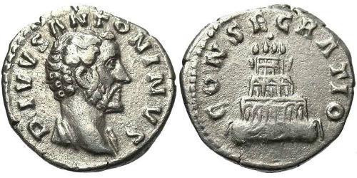 1 Denier Empire romain (27BC-395) Argent Antonin le Pieux  (86-161)