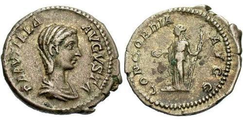 1 Denier Empire romain (27BC-395) Argent Plautille (189-212)