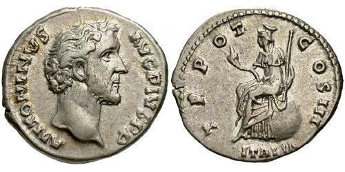 1 Denier Empire romain (27BC-395) Argent Antonin le Pieux  (86-161)