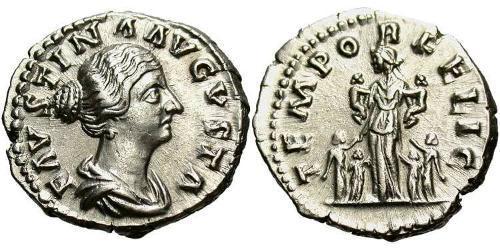 1 Denier Empire romain (27BC-395) Argent Faustina II (130-175)