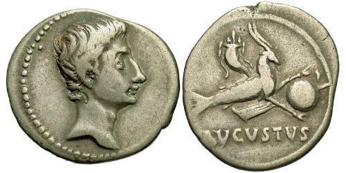 1 Denier Empire romain (27BC-395) Argent Augusto (63BC- 14) 