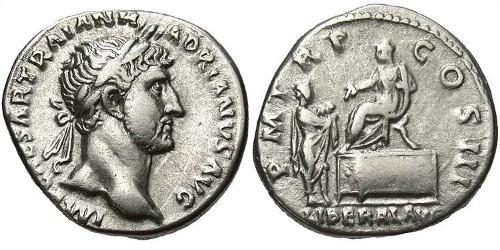 1 Denier Empire romain (27BC-395) Argent Hadrien (76 - 138) 