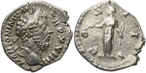 1 Denier Empire romain (27BC-395) Argent Marc Aurèle (121-180)