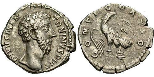 1 Denier Empire romain (27BC-395) Argent Marc Aurèle (121-180)