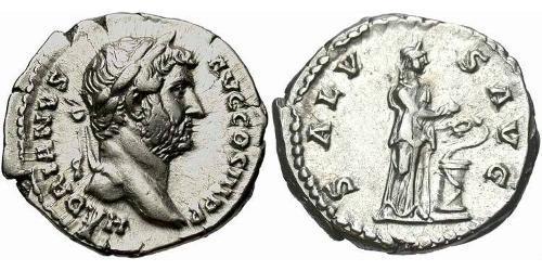 1 Denier Empire romain (27BC-395) Argent Hadrien (76 - 138) 
