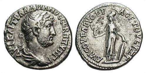 1 Denier Empire romain (27BC-395) Argent Hadrien (76 - 138) 