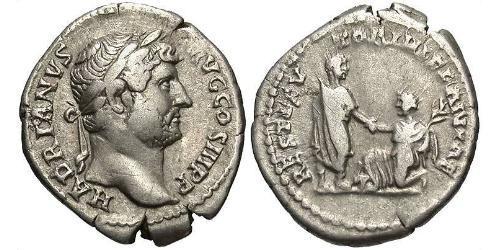 1 Denier Empire romain (27BC-395) Argent Hadrien (76 - 138) 