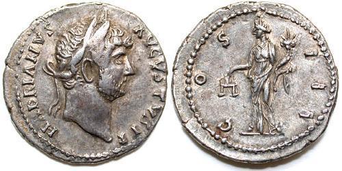 1 Denier Empire romain (27BC-395) Argent Hadrien (76 - 138) 