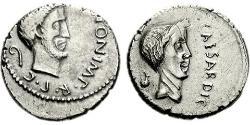 1 Denier République romaine (509BC-27BC) Argent Jules César (100BC- 44 BC)