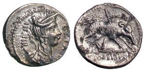 1 Denier République romaine (509BC-27BC) Argent 