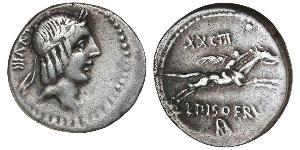 1 Denier République romaine (509BC-27BC) Argent 
